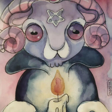 Baphomino (watercolor on paper)