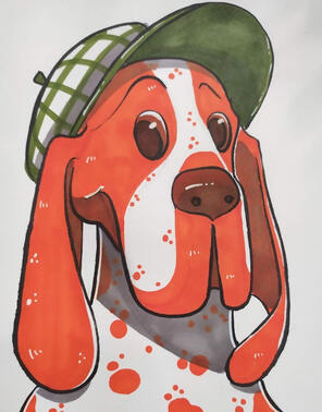 cartoon portrait (dog)